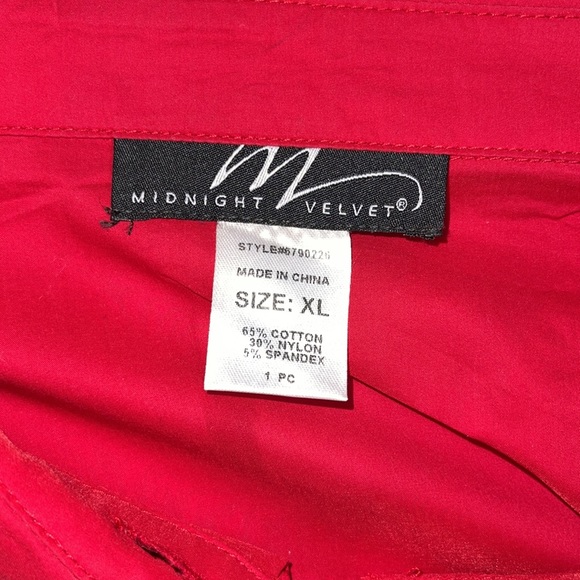 Midnight Velvet “Serena” Red High-Low Tunic - Picture 15 of 16